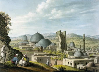 Jerusalén desde el oeste, pub. por William Watts, 1805